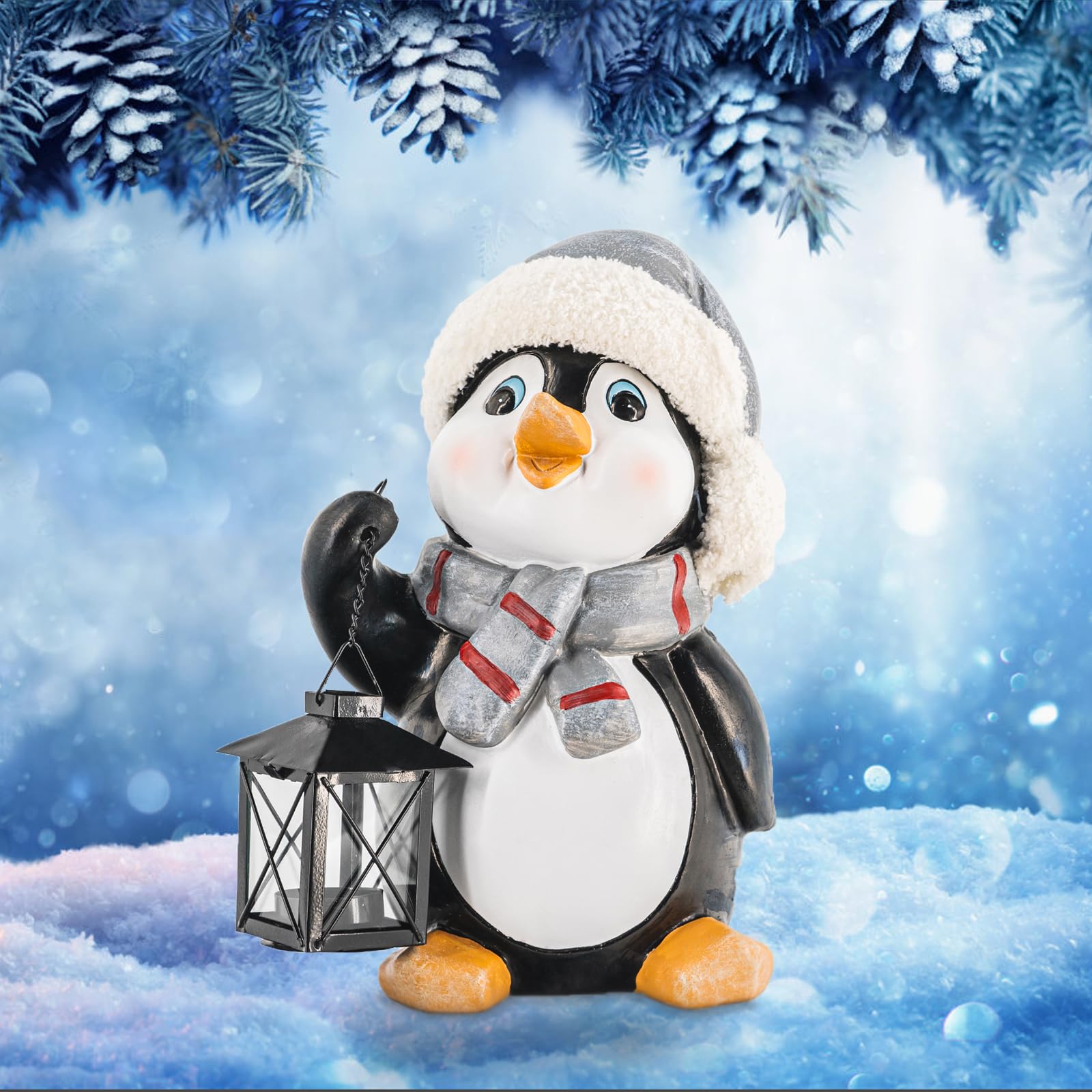 snowman ランプ penguin 電気 Xmas 置物 christmas
